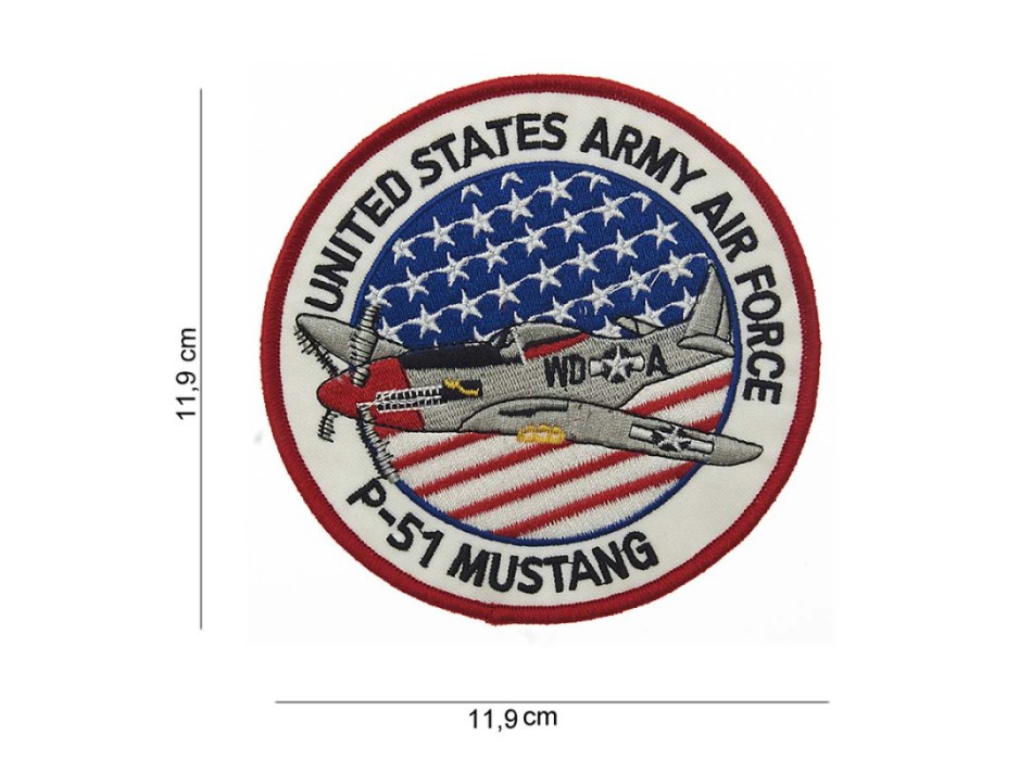 Patch toppa Aereo Militare Americano P-51 Mustang Divisa Militare