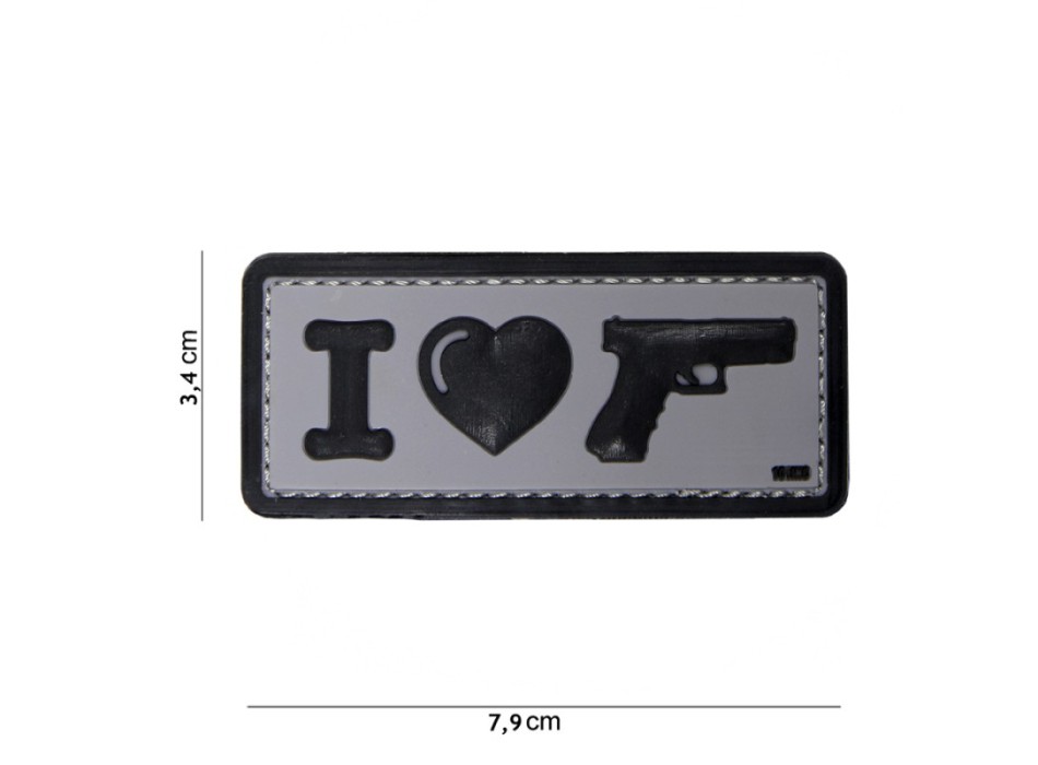 Patch Toppa amo la mia arma nero Divisa Militare