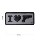 Patch Toppa amo la mia arma nero