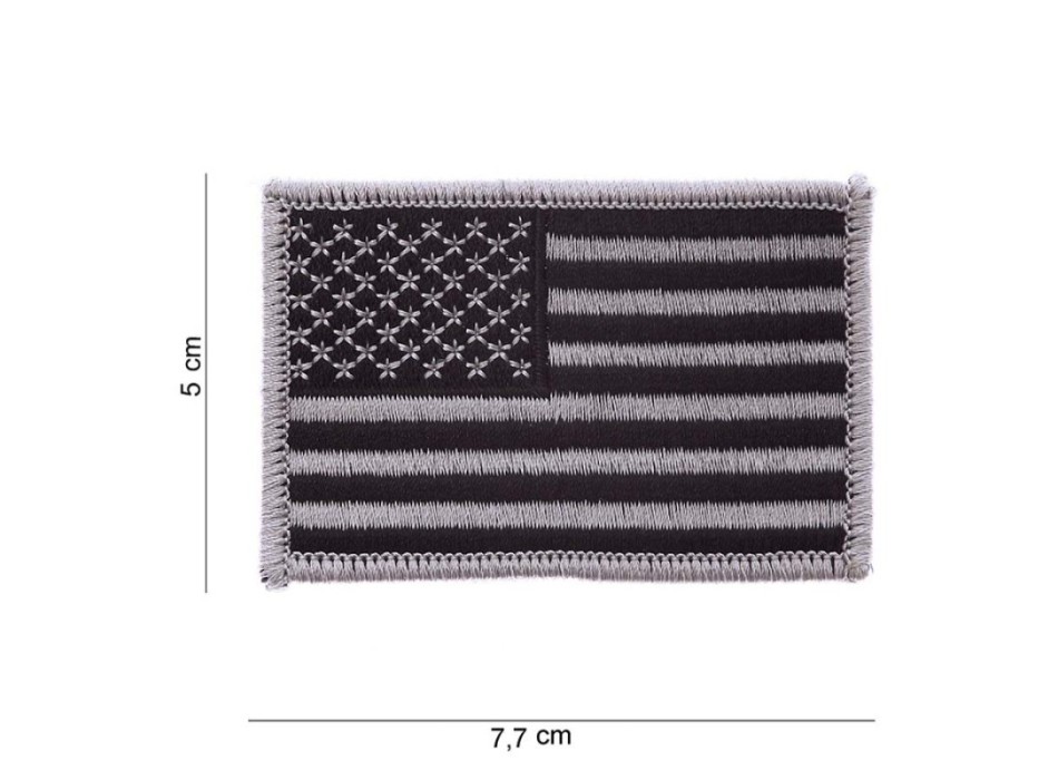 Patch toppa bandiera USA argento Divisa Militare