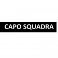 Patch toppa CAPO SQUADRA base nera scritta e contorno bianca