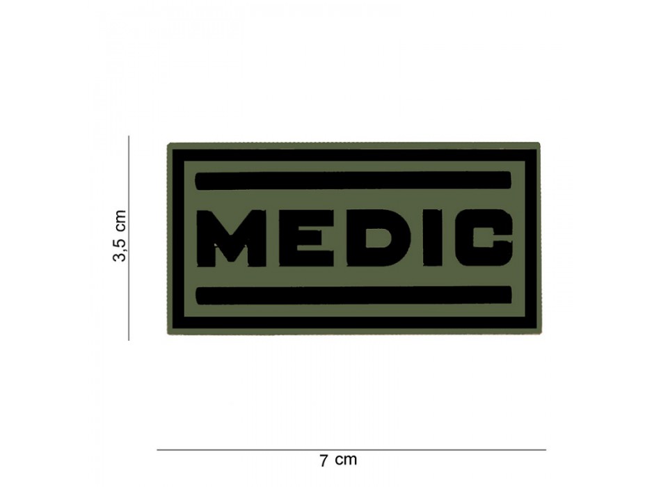 Patch toppa con velcro gommato medic Divisa Militare