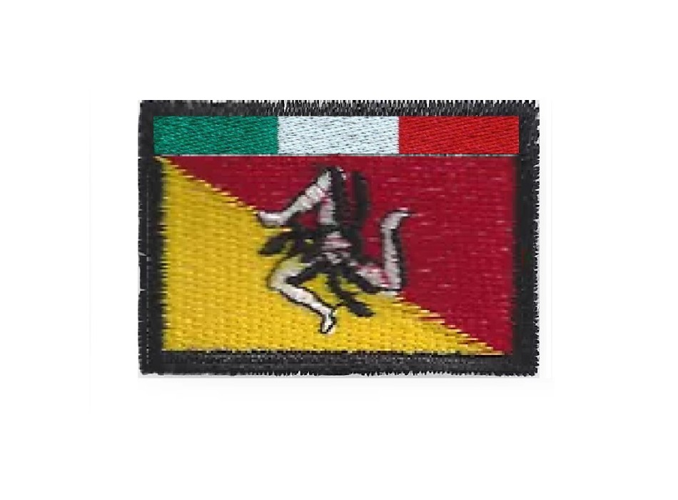 Patch toppa regione Sicilia con tricolore Divisa Militare