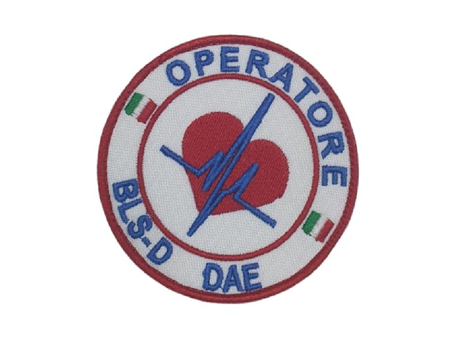 Patch toppa ricamata operatore BLSD DAE Divisa Militare