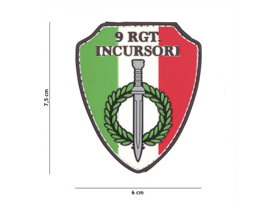 Patch toppa scudetto gommato 9 rgt incursori Divisa Militare