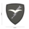 Patch toppa scudetto gommato folgore grigio