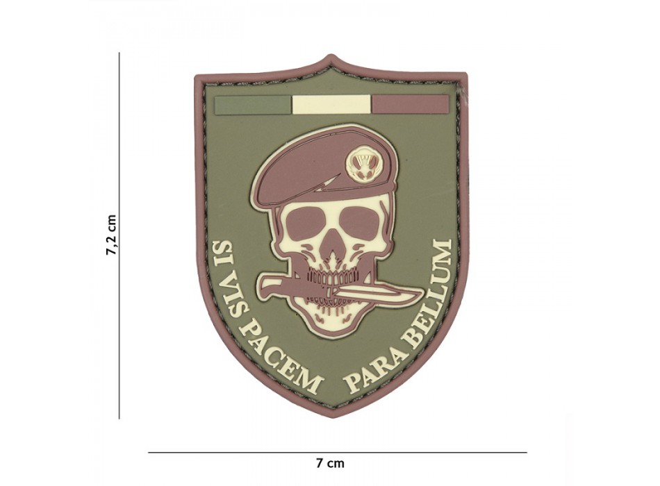 Patch toppa scudetto gommato paracadutisti folgore si vis pacem para bellum Divisa Militare