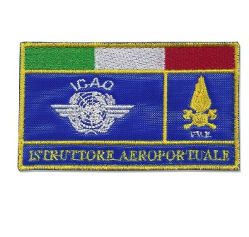 Patch toppa Vigili del Fuoco VVF ICAO Areosoccorritore ISTRUTTORE AEROPORTUALE Divisa Militare