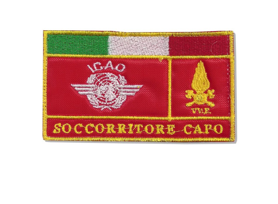 Patch toppa Vigili del Fuoco VVF ICAO Areosoccorritore SOCCORRITORE CAPO Divisa Militare