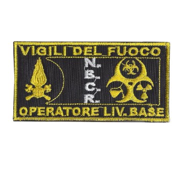Patch toppa Vigili del Fuoco VVF NBCR Specializzazione NUCLEARE-BIOLOGICO-CHIMICO-RADIOLOGICO Operatore livello base Divisa Militare