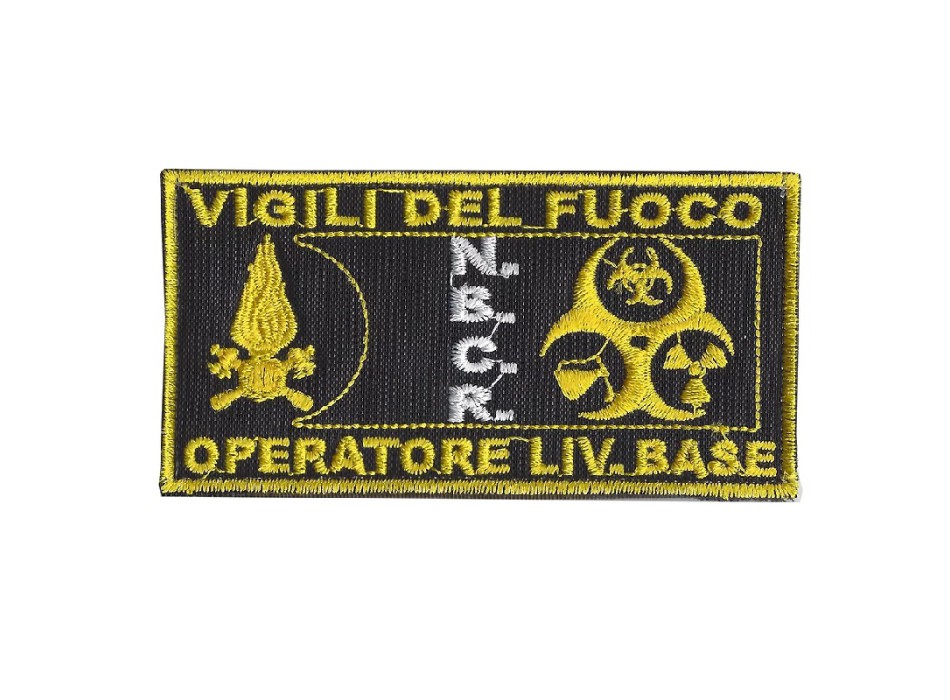 Patch toppa Vigili del Fuoco VVF NBCR Specializzazione NUCLEARE-BIOLOGICO-CHIMICO-RADIOLOGICO Operatore livello base Divisa Militare