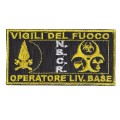 Patch toppa Vigili del Fuoco VVF NBCR Specializzazione NUCLEARE-BIOLOGICO-CHIMICO-RADIOLOGICO Operatore livello base