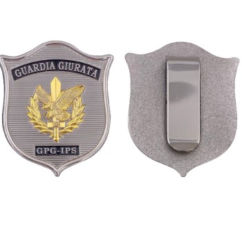 Placca gpg ips e portaplacca da collo e cintura Divisa Militare