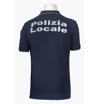 Polo polizia locale Lombardia maniche corte profilo verde Divisa Militare