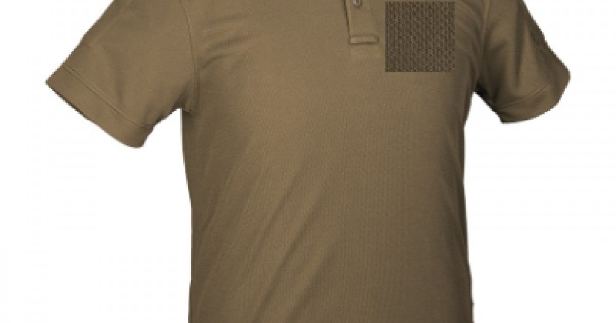 Polo tattica militare verde od con velcro maniche petto Polo