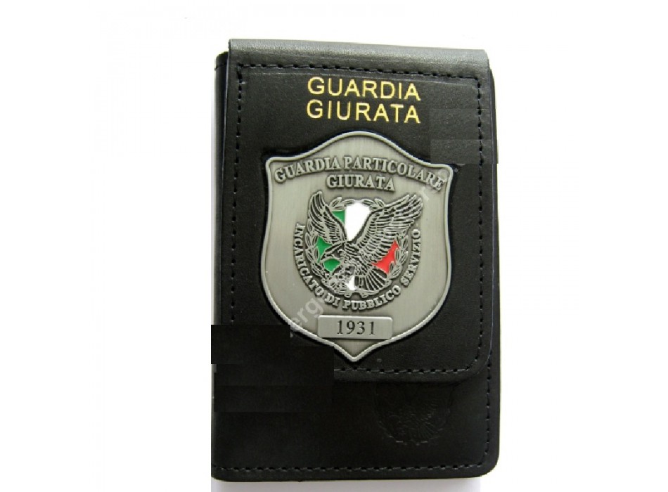 Portafogli con placca Guardia Particolare Giurata Divisa Militare