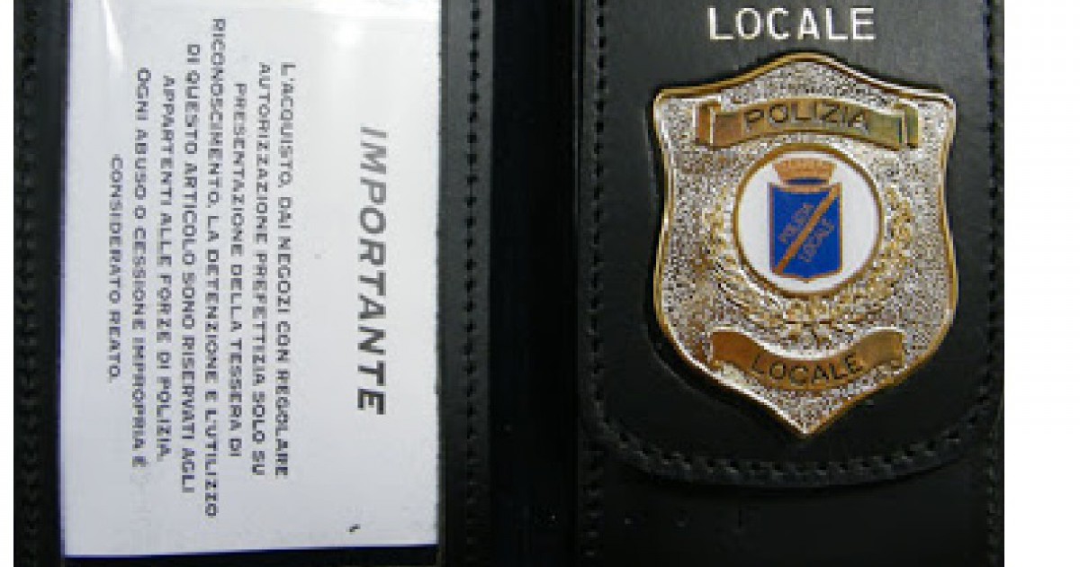 Portafoglio con placca polizia on sale locale