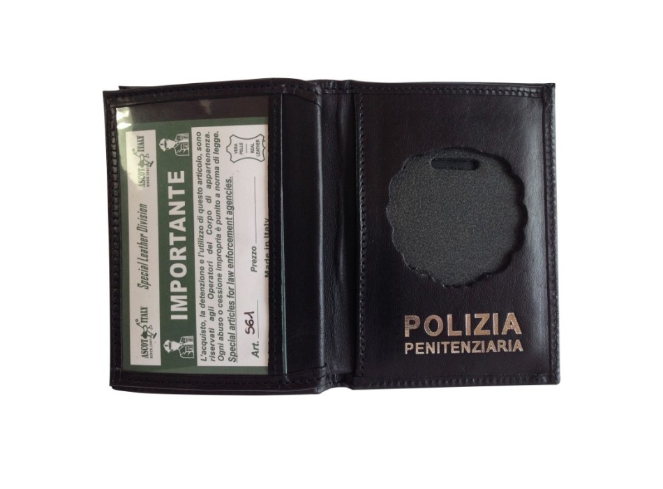 Portafogli Polizia Penitenziaria triplo placca occulta 561 Divisa Militare