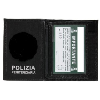 Portafogli Polizia Penitenziaria triplo placca occulta Divisa Militare