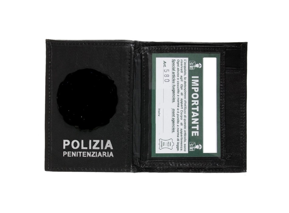 Portafogli Polizia Penitenziaria triplo placca occulta Divisa Militare