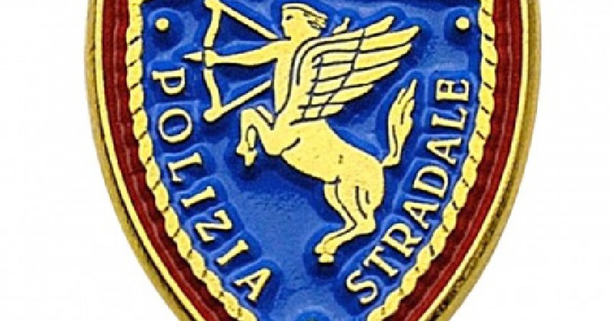 Spilla distintivo Polizia Stradale in metallo
