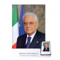 Stampa ritratto Presidente della Repubblica Sergio Mattarella in cornice