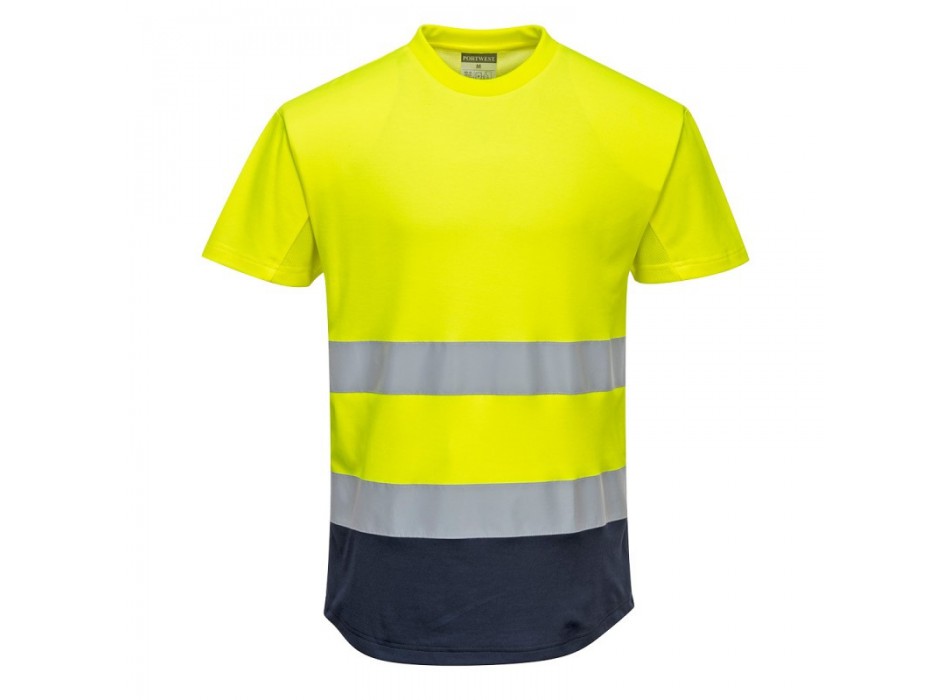 T shirt giallo/blu alta vibilità protezione civile Divisa Militare