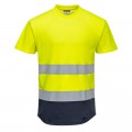 T shirt giallo/blu alta vibilità protezione civile