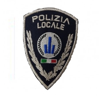 Toppa patch con velcro polizia locale Emilia Romagna con tre torri bassa visibilità Divisa Militare
