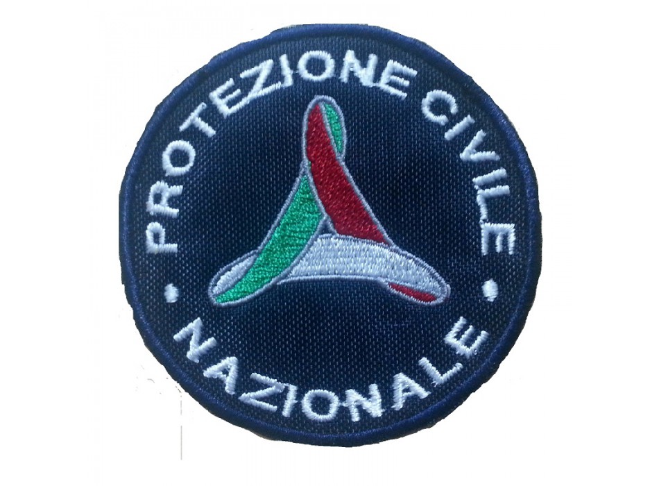 Toppa patch con velcro proteziona civile blu Divisa Militare